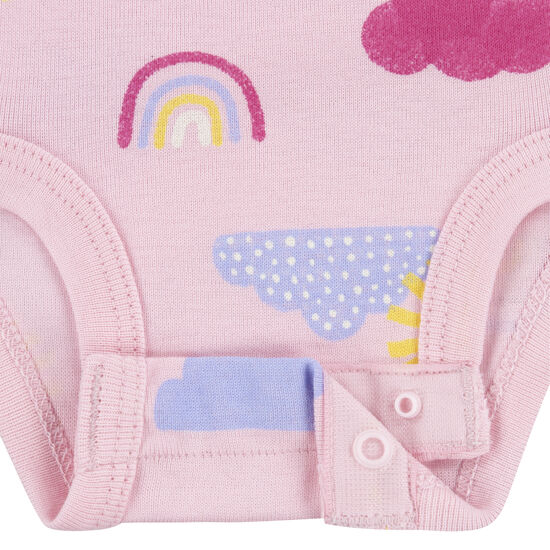 Conjunto 2 Bodies y Pantalón Niña Rosado Nuboso 9m